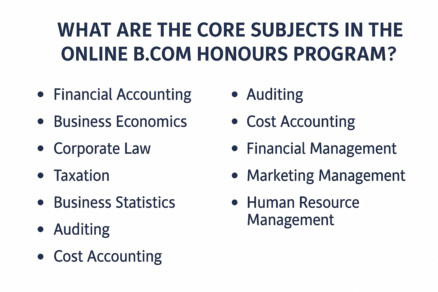 What are the Core Subjects in the